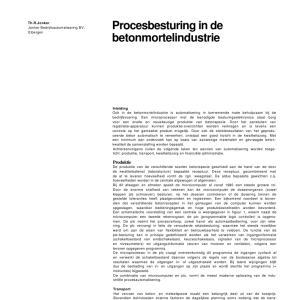 Procesbesturing in de betonmortelindustrie