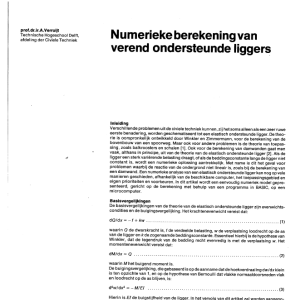 Numerieke berekening van verend ondersteunde liggers