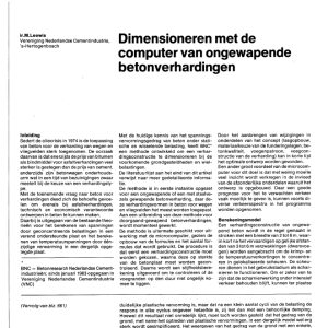 Dimensioneren met de computer van ongewapende betonv