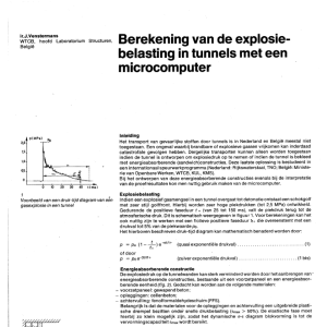 Berekening van de explosiebelasting in tunnels met e