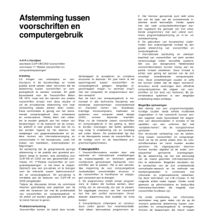 Afstemming tussen voorschriften en computergebruik