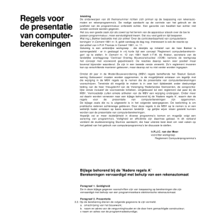 Regels voor de presentatie van computerberekeningen