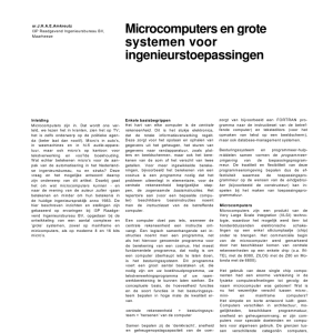 Microcomputers en grote systemen voor ingenieurstoep