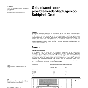 Geluidwand voor proefdraaiende vliegtuigen op Schiph