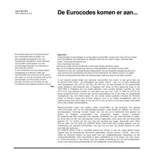 De Eurocodes komen er aan