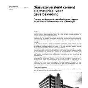 Glasvezelversterkte cement als materiaal voor gevelbe