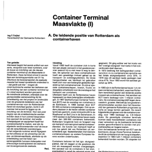 Container Terminal Maasvlakte (I)