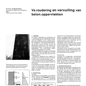 Veroudering en vervuiling van betonoppervlakken
