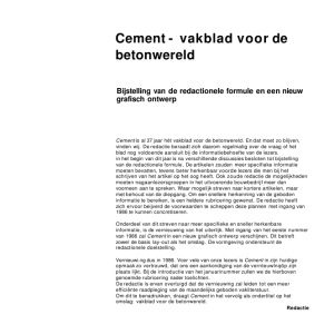 Cement - vakblad voor de betonwereld