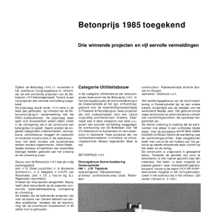 Betonprijs  toegekend