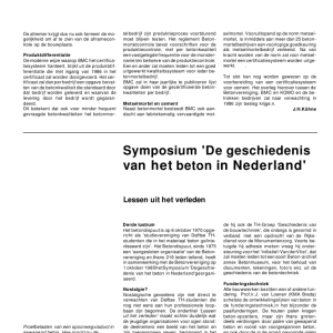 Symposium 'De geschiedenis van het beton in Nederlan