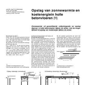Opslag van zonnewarmte en koelenergie in holle beton