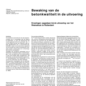 Bewaking van de betonkwaliteit in de uitvoering