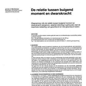 De relatie tussen buigend moment en dwarskracht