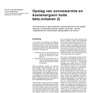 Opslag van zonnewarmte en koelenergie in holle betonv