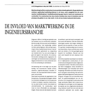 De invloed van marktwerking in de ingenieursbranche