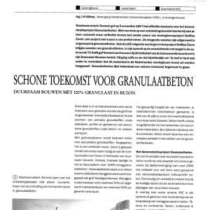Schone toekomst voor granulaatbeton