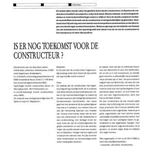 Is er nog toekomst voor de constructeur