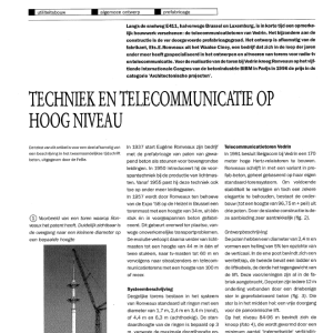 Techniek en telecommunicatie op hoog niveau