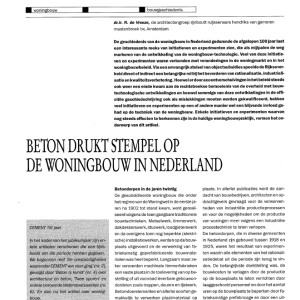 Beton drukt stempel op de woningbouw in Nederland