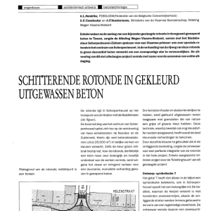 Schitterende rotonde in gekleurd uitgewassen beton