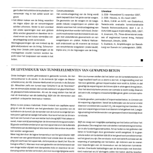 De levensduur van tunnelelementen van gewapend beton