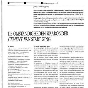 De omstandigheden waaronder Cement van start ging
