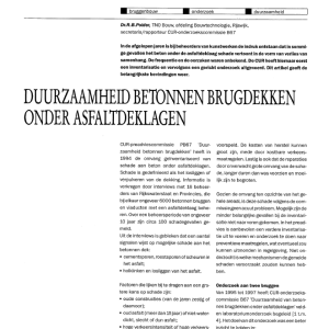 Duurzaamheid betonnen brugdekken onder asfaltdeklagen