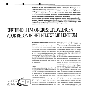 Der FIP-congres - uitdagingen voor beton in het nieu