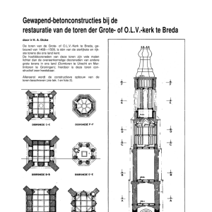 Gewapend-betonconstructies bij de restauratie van de toren der Grote- of OLV-kerk te Breda