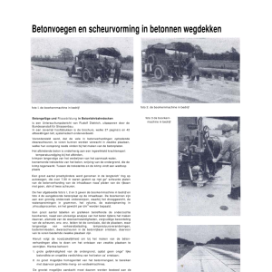 Betonvoegen en scheurvorming in betonnen wegdekken