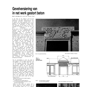 Gevelversiering van in het werk gestort beton