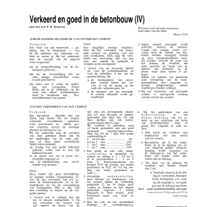 Verkeerd en goed in de betonbouw (IV)