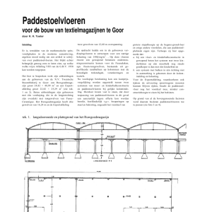 Paddestoelvloeren voor de bouw van textielmagazijnen te Goor