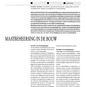Maatbeheersing in de bouw