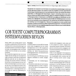 COB toetst computerprogr systeemvloeren