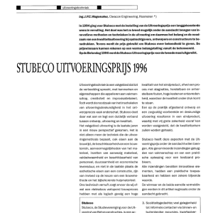 Stubeco uitvoeringsprijs 1996