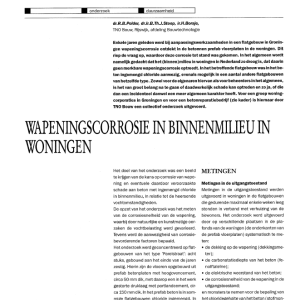 Wapeningscorrosie in binnenmilieu woningen