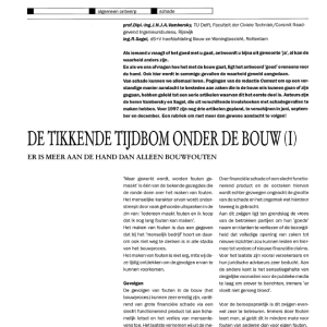 De tikkende tijdbom onder de bouw (I)