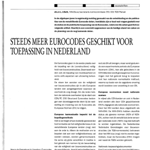Steeds meer Eurocodes geschikt