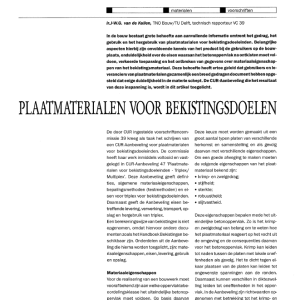 Plaatmaterialen voor bekistingsdoeleinden