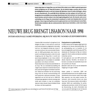 Nieuwe brug brengt Lissabon naar 1998