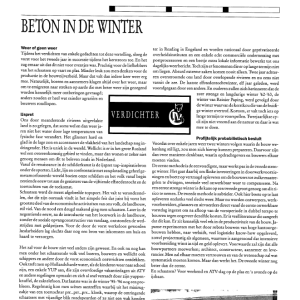 Beton in de winter