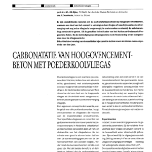 Carbonatatie hocbeton met poederkool