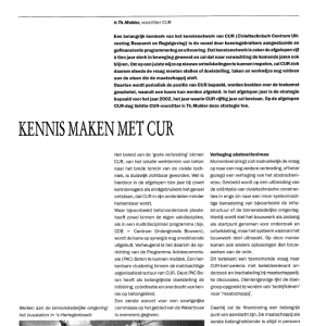 Kennis maken met CUR