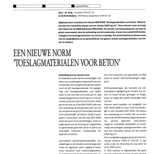Nieuwe norm Toeslagmaterialen voor beton