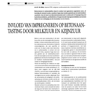 Invloed van impregneren op betonaantasting