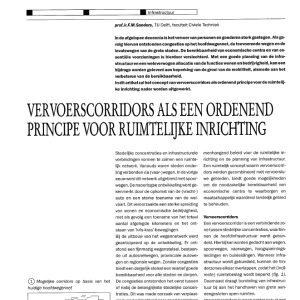 Vervoerscorridors als ordenend principe
