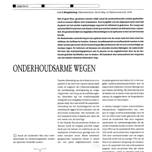 Onderhoudsarme wegen