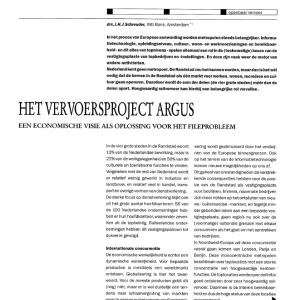 Het vervoersproject ARGUS